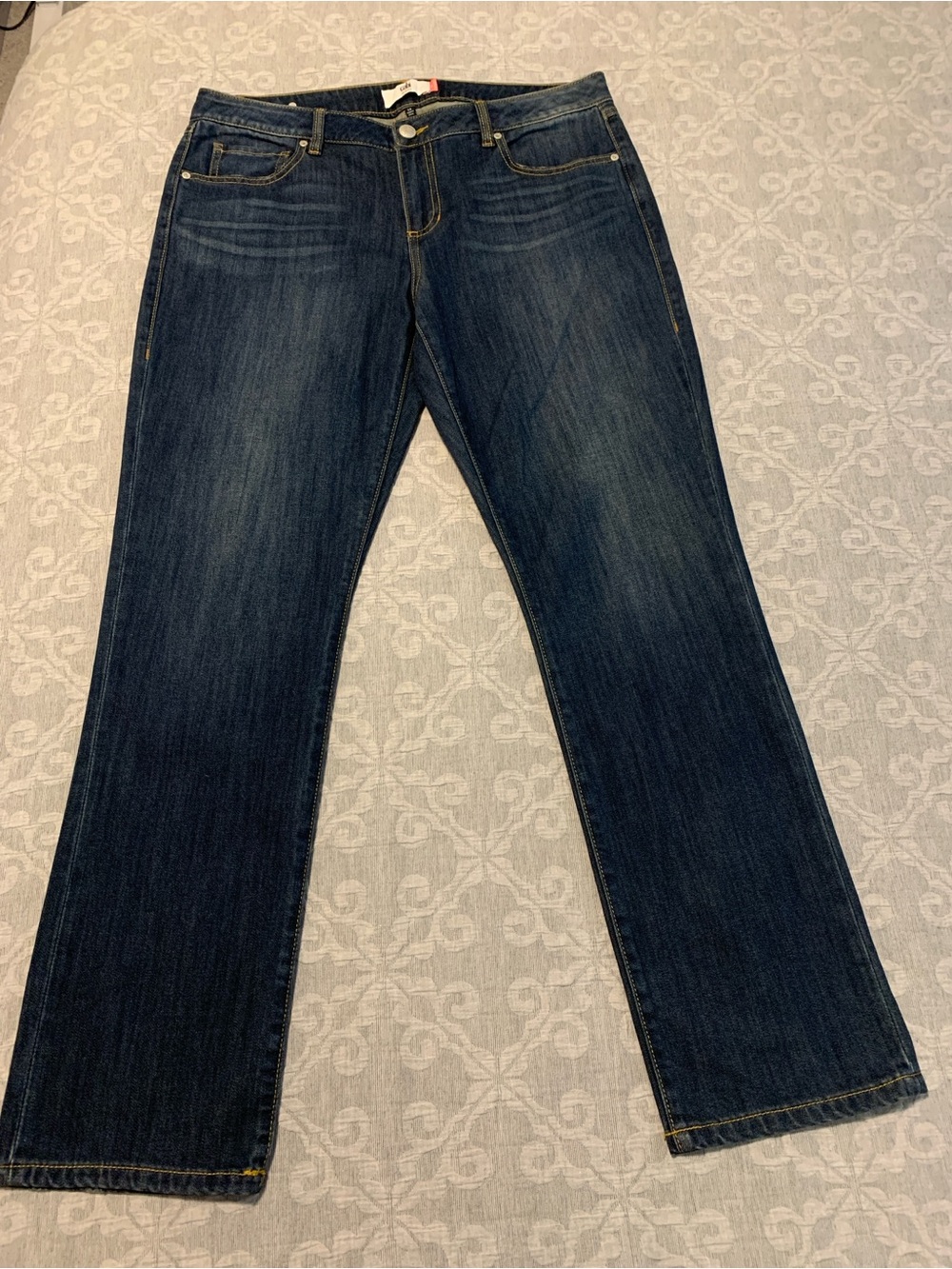 CAbi Women’s Dark Blue The Straight Jeans (Size 14)